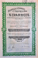 Soc.pour Le Commerce Et L'ind. Du Bois - Siparbois (1928) - Action De Capital - Industrie