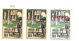 KB876 - VIGNETTES L'AFRIQUE OCCIDENTALE FRANCAISE VOUS OFFRESES PRODUITS - CAFE CACAO BANANES - Altri & Non Classificati