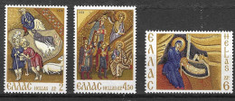 GRECIA - 1970 - NATALE - SERIE 3 VALORI - NUOVA MNH** (YVERT 1037\9 - MICHEL 1059\61) - Unused Stamps