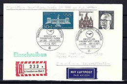 BUND Reco-Brief Erstflug LH 286 Frankfurt/ Turin 1.4.1971 - Siehe Bild - Primeros Vuelos