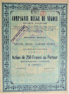 S.A. Compagnie Belge De Négoce - Act.de 250 Fr.au P. (1920) - Bruxelles - Autres & Non Classés