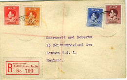 NAURU KGVI 1937 Coronation SG  44-7 On Registered Cover To London - Nauru