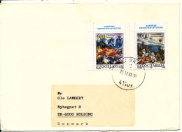 Yugoslavia Cover Sent To Denmark 21-12-1988 With Complete Set European Protection Of Nature - Briefe U. Dokumente