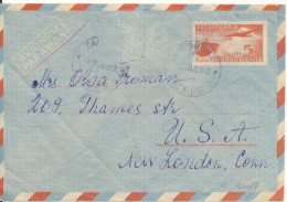 Yugoslavia Postal Stationery Cover Sent To USA Zagreb 9-11-1953 - Interi Postali
