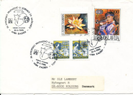 Yugoslavia Cover Sent To Denmark Special Postmark Zagreb 20-6-1989 - Lettres & Documents