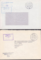 BERLIN Zwei ZKD-St. Produktionsstätte Kb -A- 8.2.90, Haushaltelectric -TR- 20.6.89 - Cartas & Documentos