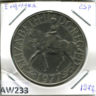 25 NEW PENCE 1977 UK GBAN BRETAÑA GREAT BRITAIN Moneda #AW233.E.A - 25 New Pence