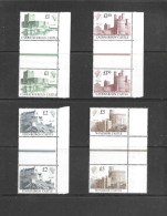 GREAT BRITAIN COLLECTION. CASTLE DEFINITIVES TO £5. UNMOUNTED MINT. GUTTER PAIRS. - Unused Stamps