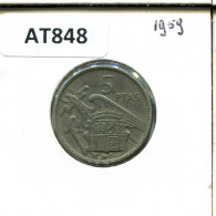 5 PESETAS 1957 ESPAÑA Moneda SPAIN #AT848.E.A - 5 Pesetas