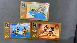 Lot Of 3 Goofy, Donald Duck, Mickey Mouse, Walt Disney 100 Years Of Magic 1901-2001 China Postcard - Autres & Non Classés