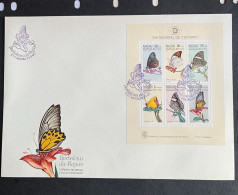 (G) Macao Macao 1985 Official FDC With Butterflies Miniature Sheet - Storia Postale