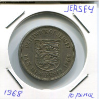 10 NEW PENCE 1968 JERSEY Pièce #AR643.F.A - Jersey