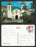 SE)1970 MEXICO  POSTCARD CATHEDRAL IN PLAZA ALVAREZ, ACAPULCO, MEXICO EXPORT SERIES, BOOKS 35P SCT 1133 & WROUGHT IRON 2 - Mexico