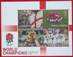 England Rugby World Champions (Mi 2170-2173 Block 17) 2003 POSTFRIS MNH ** ENGLAND GRANDE-BRETAGNE GB GREAT BRITAIN - Blocks & Kleinbögen