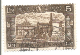 (REGNO D'ITALIA) 1928, PRO OPERA PREVIDENZA MILIZIA, 2° EMISSIONE, 5L - Francobollo Usato, Annullo Da Periziare - Oblitérés