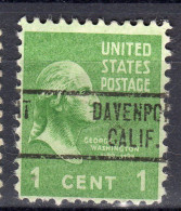 MM-045; USA Precancel/Vorausentwertung/Preo;  DAVENPORT (CA), Type 734 - Vorausentwertungen