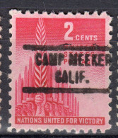 MM-040; USA Precancel/Vorausentwertung/Preo;  CAMP MEEKER (CA), Type 734 - Vorausentwertungen