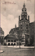 ! Alte Ansichtskarte Aus Stargard In Pommern, Rathaus, Marienkirche, 1915 Feldpost - Pommern