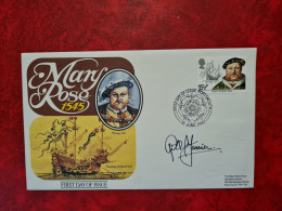 Lettre 1982 GRANDE BRETAGNE CACHET FDC PORTSMOUTHG MARY ROSE HENRY VIII - Cartas & Documentos