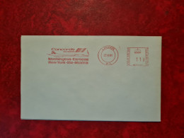 Lettre 1981 GRANDE BRETAGNE LONDON FLAMME CONCORDE WASHINGTON CARACAS NEW YORK RIO MEXICO - Storia Postale