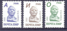 2022. Transnistria, Definitives, Space, Y. Gagarin, 3v, Mint/** - Moldavie