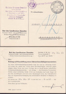 Behörde Dresden Gebührenpflichtige Dienstsache Nachgebühr Siegelstempel Hammer/Ährenkranz 1953, Dienstpost, Nachträglich - Covers & Documents