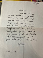 LOUTTRE B. (MARC-ANTOINE BISSIÈRE, DIT) - 1965 -  Correspondance [une Lettre Et Une Enveloppe] - Schrijvers