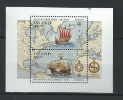 Islande YT Bloc 13 Neuf Sans Charnière XX MNH Europa 1992 - Hojas Y Bloques