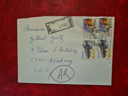 Lettre 1983 PORTUGAL RECOMMANDE POUR STRASBOURG LISBOA MONDIN DE BASTOS - Lettres & Documents