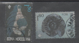 Bosnia And Herzegovina, Sarajevo 2001, Used, Michel 232 - 233, Fossils - Bosnie-Herzegovine