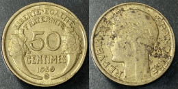 Monnaie France - 1939 B Cerclé- 50 Centimes Morlon Cupro-aluminium - 50 Centimes