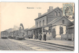 CPA 62 Bapaume La Gare Et Le Train Tramway - Bapaume