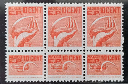 MEXICO 1974 10c. REVENUE Corn & Sickle Strip Of 3 MNH Unm., Scarce - Messico