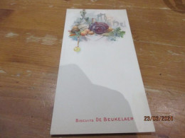 Menu, Biscuits De Beukelaer, 10 Cm X 20 Cmn - Menus