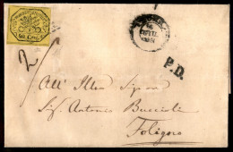 Antichi Stati Italiani - Stato Pontificio - 40 Cent (19) Isolato Su Lettera Da Roma A Foligno Del 6.6.1868 - A. Diena +  - Other & Unclassified