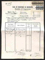 Regno - Vittorio Emanuele II - Uso Fiscale - Tre 5 Cent De La Rue (L16) + Coppia Del 20 Cent Su 15 (23) - Mandato Di Pag - Autres & Non Classés