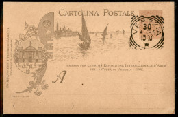 Regno - Umberto I - Città Di Venezia - Cartolina Postale Da 10 Cent (13) Con Annullo Del Giorno D'emissione - Venezia 30 - Other & Unclassified