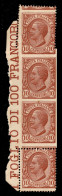 Regno - Vittorio Emanuele III - 1906 - Striscia Di Quattro Del 10 Cent (82mba Varietà) Dentellata Negli Esemplari Superi - Andere & Zonder Classificatie