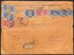 Regno - Vittorio Emanuele III - Assicurata Da Roma A Treppo Carnico Del 8.7.27 Con Affrancatura Di 15,45 Lire (82+201 Tr - Other & Unclassified