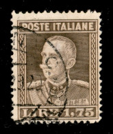 Regno - Vittorio Emanuele III - 1929 - 1,75 Lire (242) Usato - Cert. Chiavarello + Cert. AG - Autres & Non Classés