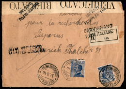 Regno - Posta Militare - 1916 (31 Marzo) - Cervignano/Poste Italiane - Raccomandata Per Zurigo - Notato 25 Cent Michetti - Other & Unclassified