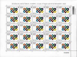 ESPAÑA /SPAIN /SPANIEN /ESPAGNE - EUROPA-CEPT 2023 -"LA PAZ, EL MAYOR VALOR DE LA HUMANIDAD".- HOJA BLOQUE 25 V. - 2023