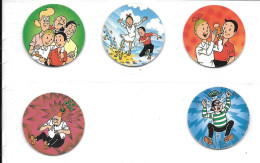 DG16 - SERIE 5 POGS KNORR STRIPPIES - BOB ET BOBETTE - Otros & Sin Clasificación