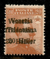 Occupazioni I Guerra Mondiale - Trentino-Alto Adige - 1918 - 20 Heller Su 20 Cent (30bab) Con Doppia Soprastampa Di Cui  - Otros & Sin Clasificación