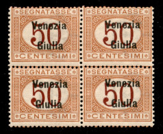 Occupazioni I Guerra Mondiale - Venezia Giulia - 1918 - 50 Cent (6) In Quartina - Gomma Integra (3500+) - Other & Unclassified