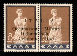 Occupazioni II Guerra Mondiale - Cefalonia E Itaca - Argostoli - 1941 - 80 + 80 Lepta (16 Varietà F) - Gomma Integra - L - Other & Unclassified