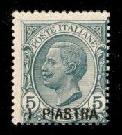 Uffici Postali All'Estero - Levante - Costantinopoli - 1921 - 1 Piastra Su 5 Cent (28) - Gomma Originale Con Traccia Di  - Otros & Sin Clasificación