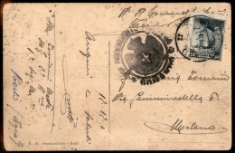 Colonie - Egeo - Lero - 20 Cent Su 15 (8 Varietà) Con Soprastampa Sotto Cent. 15 (non Catalogato) - Cartolina Da Rodi (D - Other & Unclassified