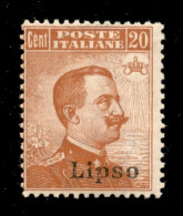 Colonie - Egeo - Lipso - 1921/1922 - 20 Cent Michetti (11) - Gomma Integra - Other & Unclassified
