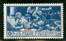 Colonie - Egeo - Simi - 1930 - 1,25 Lire Ferrucci (15 Varietà) Con Doppia Soprastampa (una A Secco) - Gomma Originale -  - Andere & Zonder Classificatie